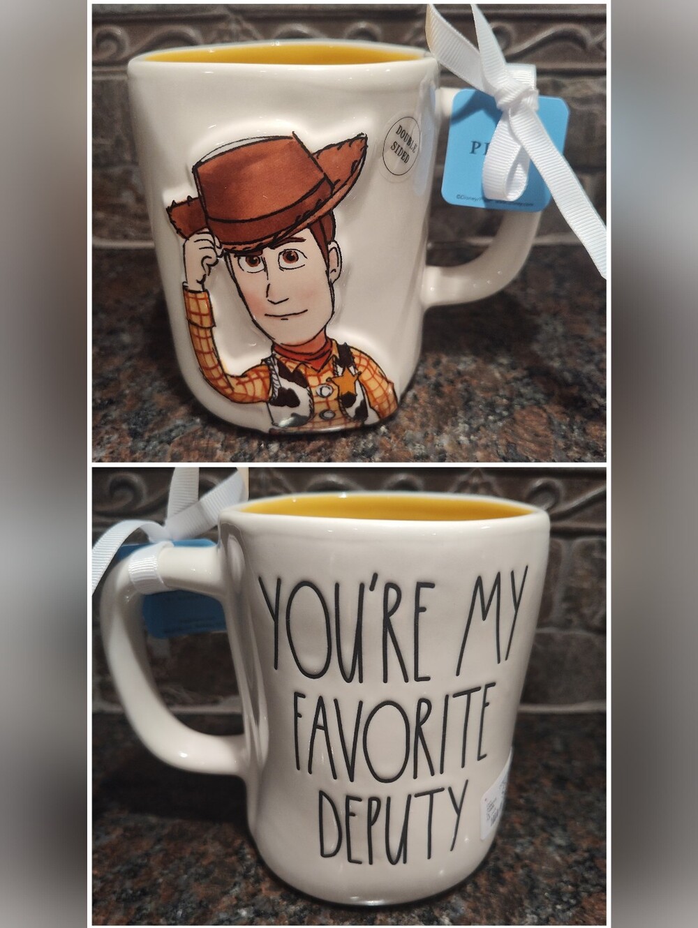 Rae Dunn Disney/Pixar Toy Story You're My Favorite Deputy Woody, Ceramic Mug